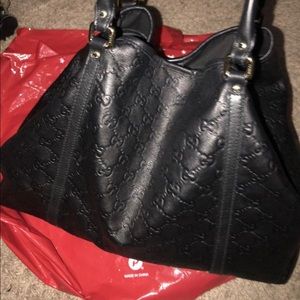 GUCCI GUCCISSIMA BLACK TOTE BAG 100% AUTHENTIC